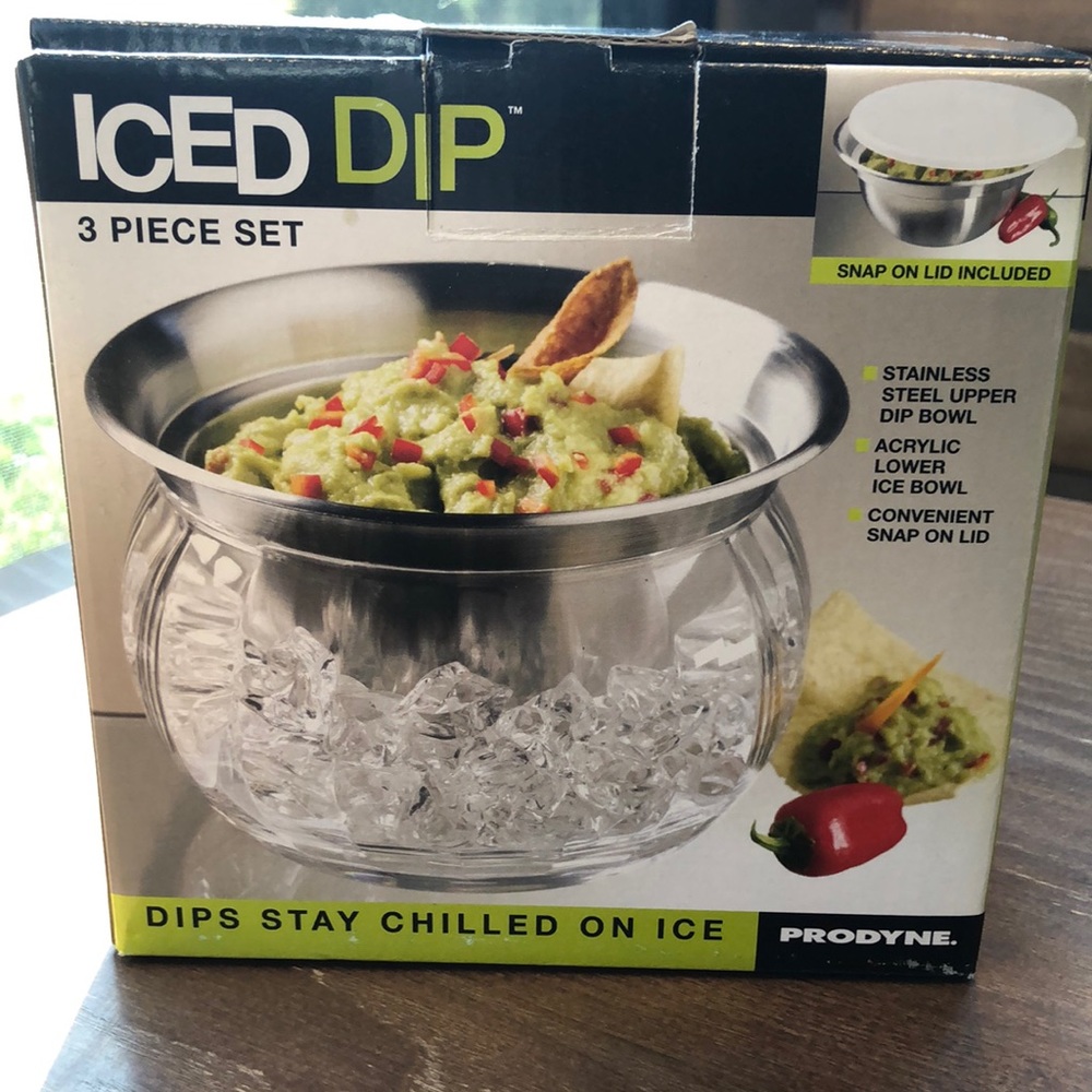 3 piece iced dip set. New